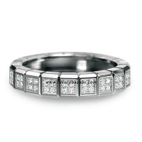 Chopard Ice Cube 1 Row Fully Diamond Set White Gold Ring Chopard Ice Cube 1 Row Fully Diamond Set White Gold Ring