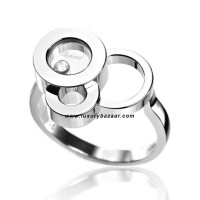 Chopard Happy Diamonds 3 Circles Floating Diamond White Gold Ring