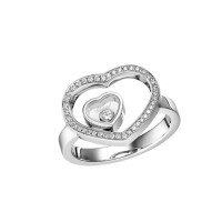 Chopard Happy Diamonds Hearts 18K White Gold Diamond Ring