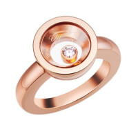 Chopard Happy Diamonds Round 1 Floating Diamond Rose Gold Ring Chopard Happy Diamonds Round 1 Floating Diamond Rose Gold Ring