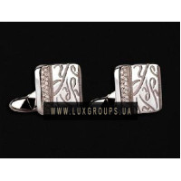 Запонки Carrera y Carrera Y Запонки з квадратними діамантами з білого золота 18 карат