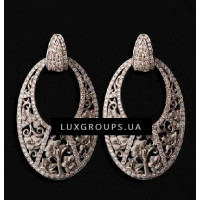 Серьги Carrera y Carrera Taj Mahal 18K White Gold Madras Earrings with Diamonds