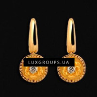 Сережки Carrera y Carrera Mosaico 18K Yellow Gold Earrings with Rose Cut Diamonds
