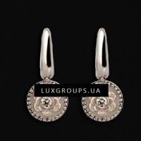 Серьги Carrera y Carrera Mosaico 18K White Gold Earrings with Rose Cut Diamonds
