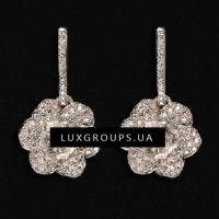 Серьги Carrera y Carrera Gardenia 18K White Gold Earrings with Rock Crystal and Diamonds