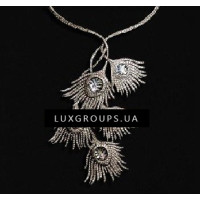 Кольє Carrera y Carrera Peacock 18K White Gold Pendant with Rock Crystal and Diamonds Кольє Carrera y Carrera Peacock 18K White Gold Pendant with Rock Crystal and Diamonds