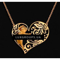 Колье Carrera y Carrera Baby Angel 18K Yellow Gold Heart Necklace
