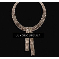 Кольє Carrera y Carrera Mosaico 18K White Gold Bow Tie Necklace with Diamonds