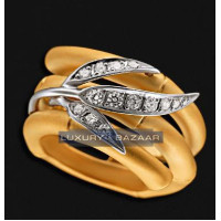 Carrera y Carrera Bambu 18K Yellow and White Gold Ring with Diamonds Carrera y Carrera Bambu 18K Yellow and White Gold Ring with Diamonds