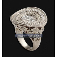 Carrera y Carrera Ruedo 18K White Gold Ring with Diamonds Carrera y Carrera Ruedo 18K White Gold Ring with Diamonds