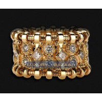 Каблучка Carrera y Carrera Mosaico з 18-каратного жовтого золота з діамантами принцеси Каблучка Carrera y Carrera Mosaico з 18-каратного жовтого золота з діамантами принцеси