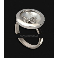 Каблучка Carrera y Carrera Baile De Mariposas з білого золота 18 карат з перламутром і діамантами Каблучка Carrera y Carrera Baile De Mariposas з білого золота 18 карат з перламутром і діамантами