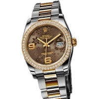 Rolex Datejust 36 мм - безель зі сталі та жовтого золота з діамантами - устричний