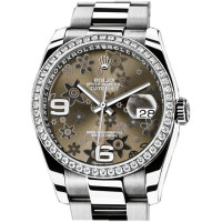 Rolex Datejust 36 мм - сталевий діамантовий безель з білого золота - устричний Rolex Datejust 36 мм - сталевий діамантовий безель з білого золота - устричний