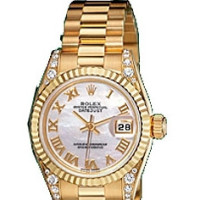 Rolex Oyster Perpetual Lady-Datejust Yellow Gold perl dial