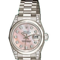 Rolex Oyster Perpetual Lady-Datejust Platinum President Domed Bezel