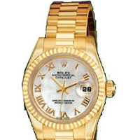 Rolex Oyster Perpetual Lady-Datejust Yellow Gold perl dial