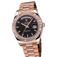 Rolex Day-Date II President Pink Gold – чорні циферблати з рифленим безелем Rolex Day-Date II President Pink Gold – чорні циферблати з рифленим безелем