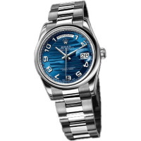 Rolex Day-Date 36 мм з білого золота - куполоподібний безель - устричний колір