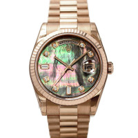 Rolex Day-Date 36mm President Pink Gold рифлений безель