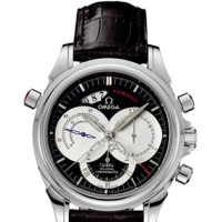 Omega Omega  De Ville Co-axial Rattrapante (SS / Black / Leather)