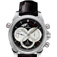 Omega Omega De Ville Co-axial Rattrapante (SS / Black / Leather)