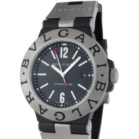 Bvlgari Bvlgari Diagono Titanium and Black Rubber Mens Watch