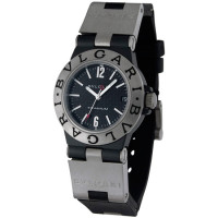 Bvlgari Bvlgari Diagono Titanium and Black Rubber Ladies Watch