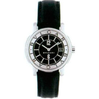 Bvlgari Bvlgari Solotempo Black Leather Day Ladies Watch