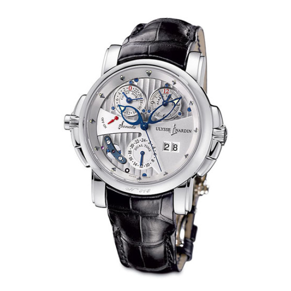 Ulysse Nardin Sonata Cathedral Dual Time (WG / White / Leather)