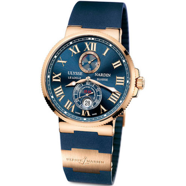 Ulysse Nardin Maxi Marine Chronometer 43mm (RG/Blue/Rubber)