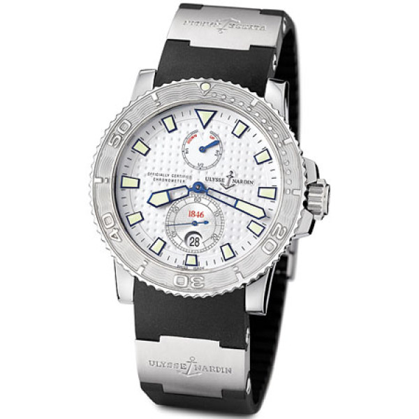 Ulysse Nardin Maxi Marine Diver Chronometer (сталь / білий / гума)