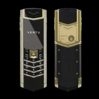 Vertu Signature S Design Yellow Gold Full Baguette Diamonds