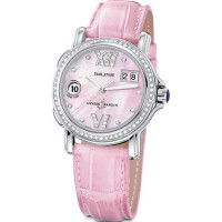 Ulysse Nardin GMT± Big Date Ladies (шкіра / рожевий / діаманти)
