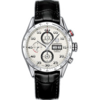 Tag Heuer Carrera Automatic Chronograph Day-date (SS / Silver / Leather)