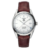 Tag Heuer Carrera Twin Time (SS / Silver / Brown Leather) Tag Heuer Carrera Twin Time (SS / Silver / Brown Leather)