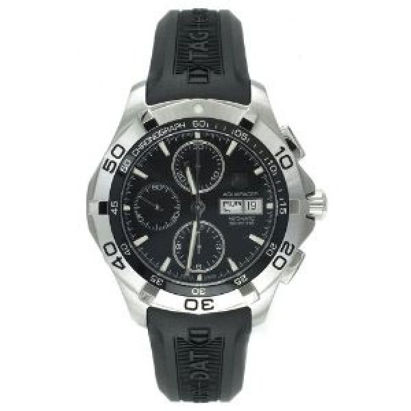 Tag Heuer Aquaracer Automatic Chrono Day Date (SS / Black / Rubber)