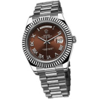 Rolex Day-Date II 41mm White Gold Brown Dial