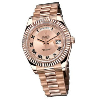 Rolex Day-Date II President Pink Gold - рифлений безель