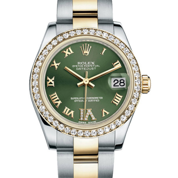 Rolex Datejust 31mm - Steel and Yellow Gold - 46 Diamond Bezel - Oyster