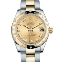 Rolex Datejust 31mm - Steel and Yellow Gold - 24 Diamond Bezel - Oyster