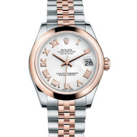 Rolex Datejust 31mm - Steel and Gold Pink Gold - Domed Bezel - Jubilee