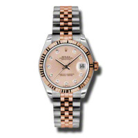 Rolex Datejust 31mm - Steel and Pink Gold - Fluted Bezel - Jubilee