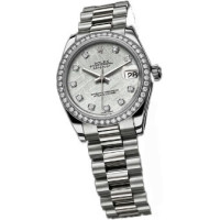 Rolex Datejust 31mm - Platinum - Diamond Bezel-President