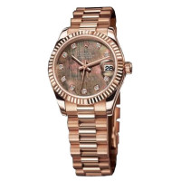 Rolex Datejust 31mm Pink Gold Fluted Bezel President