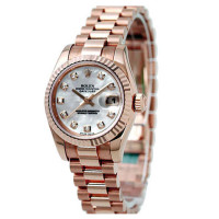 Rolex Datejust 31mm Pink Gold Fluted Bezel President