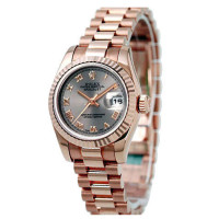 Rolex Datejust 31mm Pink Gold Fluted Bezel President