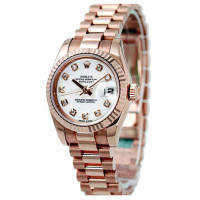 Rolex Datejust 31 мм з рифленим безелем з рожевого золота President