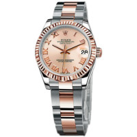 Rolex Datejust 31mm - Steel and Gold Pink Gold - Fluted Bezel - Oyster
