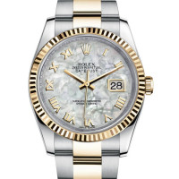 Rolex Datejust 36mm - Steel and Gold Yellow Gold - Fluted Bezel - Oyster